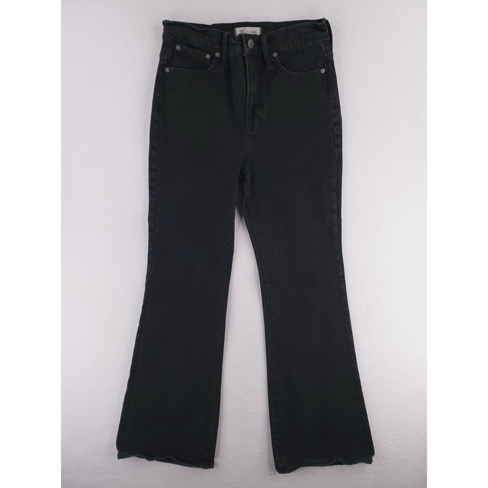 Madewell Perfect Vintage Flare Jean Womens 27 Black Pants Stretch Denim Y2K‎